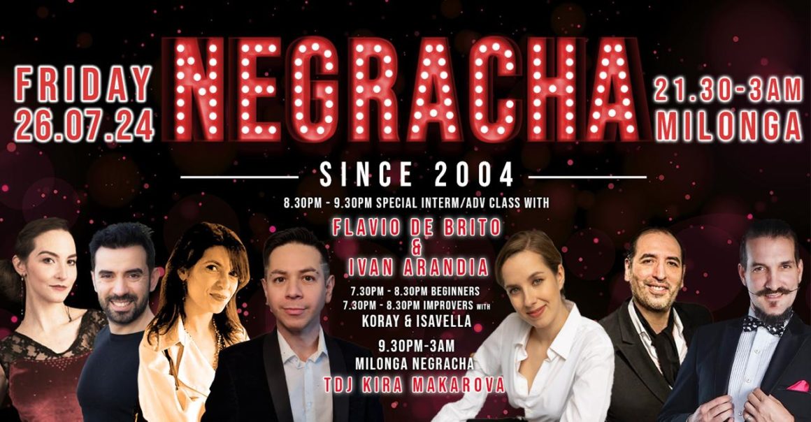 Negracha, New Course on Wednesdays, Joscha Engel & Sayaka Higuchi in London, World Champions Marcos Roberts & Louise Malucelli are coming back!