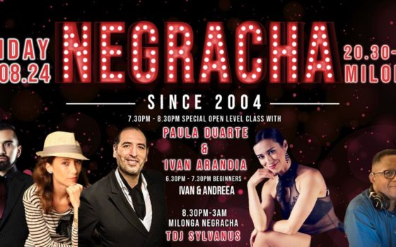 Classes with World Champions Marcos and Louise This Tuesday and Saturday, Negracha, and New Courses This Sunday 1st September