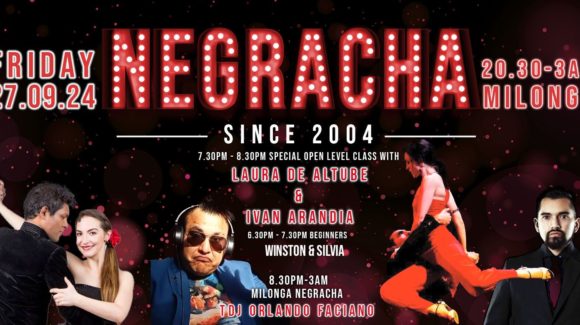 Negracha returns to Herbal Hill, upcoming Beginners’ Crash Course, classes with Marcos & Louise, and a DJ debut…